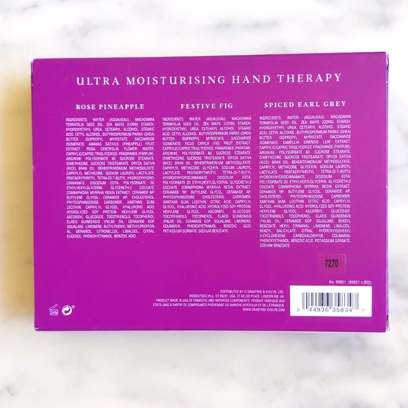 NWT. Crabtree & Evelyn London Ultra Moisturising Hand Therapy 3 Piece Gift Set. - Picture 3 of 3